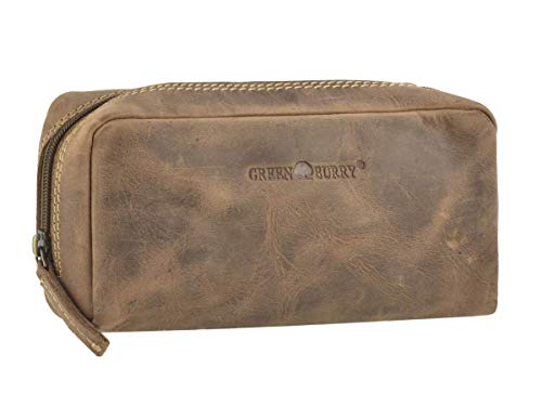 Greenburry Kosmetiktasche Kosmetiketui Leder Stitetui Schlamperetui Utilitycase Vintage antik braun Greenburry Kosmetiktasche Kosmetiketui Leder Stitetui Schlamperetui Utilitycase Vintage antik braun von Greenburry