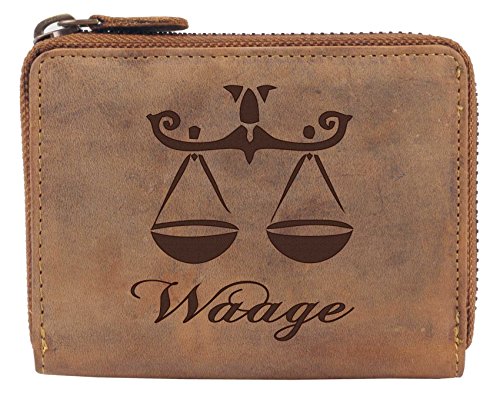 Greenburry Vintage Damen Geldbörse Braun 13x10x3 cm mit Sternzeichen Motiv Waage Greenburry Vintage Damen Geldbörse Braun 13x10x3 cm mit Sternzeichen Motiv Waage von Greenburry