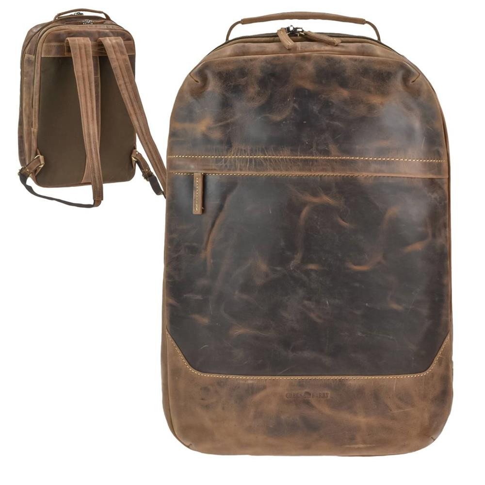 Greenburry Reisetasche "Vintage" Rucksack Leder 34x48x16cm antikbraun, als Overnighter Reiserucksack für den Kurztrip Greenburry Reisetasche "Vintage" Rucksack Leder 34x48x16cm antikbraun, als Overnighter Reiserucksack für den Kurztrip von Greenburry