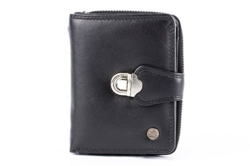Greenburry Geldbörse Leder 9 cm, Unisex, Schwarz, Spongy-Design Greenburry Geldbörse Leder 9 cm, Unisex, Schwarz, Spongy-Design von Greenburry