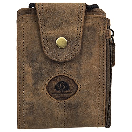 Greenburry Vintage Umhängegeldbeutel Leder Portemonnaie braun | 14 x 10,5 x 2,5 cm Greenburry Vintage Umhängegeldbeutel Leder Portemonnaie braun | 14 x 10,5 x 2,5 cm von Greenburry