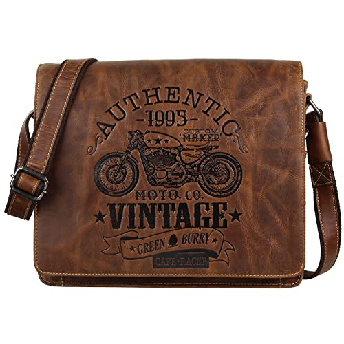 Greenburry Vintage Cafe-Racer Messenger Leder 33 cm Greenburry Vintage Cafe-Racer Messenger Leder 33 cm von Greenburry