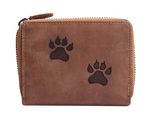 Greenburry Vintage Damen Geldbörse mit Hundepfoten Braun 13x10x3 cm Greenburry Vintage Damen Geldbörse mit Hundepfoten Braun 13x10x3 cm von Greenburry