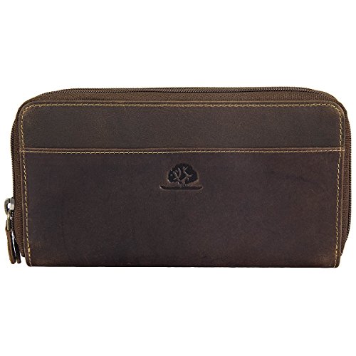 Greenburry Vintage Damengeldbörse Leder Portemonnaie antikbraun | 19 x 10x4cm Greenburry Vintage Damengeldbörse Leder Portemonnaie antikbraun | 19 x 10x4cm von Greenburry