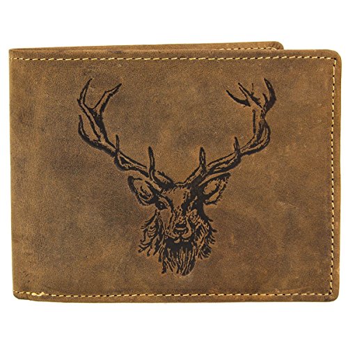 Greenburry Geldbörse Hirsch Leder Portemonnaie braun mit Jagd-Motiv Greenburry Geldbörse Hirsch Leder Portemonnaie braun mit Jagd-Motiv von Greenburry