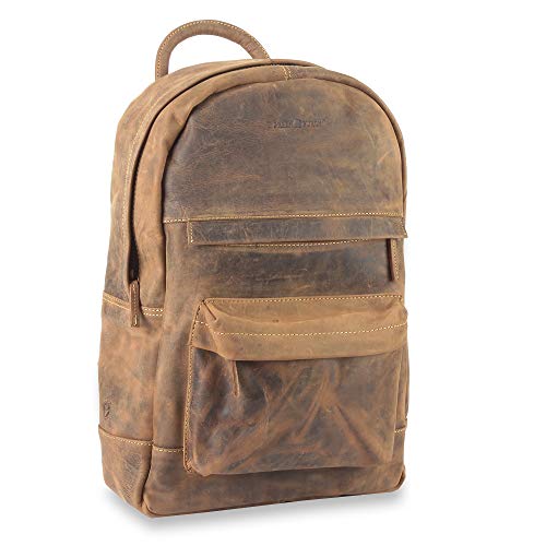 Greenburry Vintage Retro Rucksack Leder 42 cm Laptopfach von Greenburry