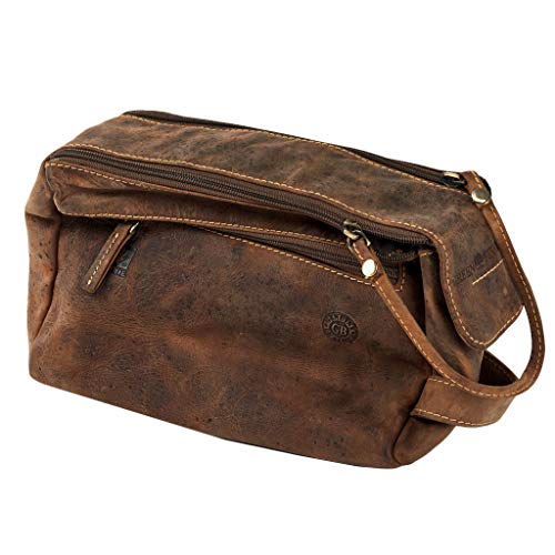 Kulturtasche 1737 braun/antik Kosmetiktasche Kulturbeutel Leder Greenburry Kulturtasche 1737 braun/antik Kosmetiktasche Kulturbeutel Leder Greenburry von Greenburry