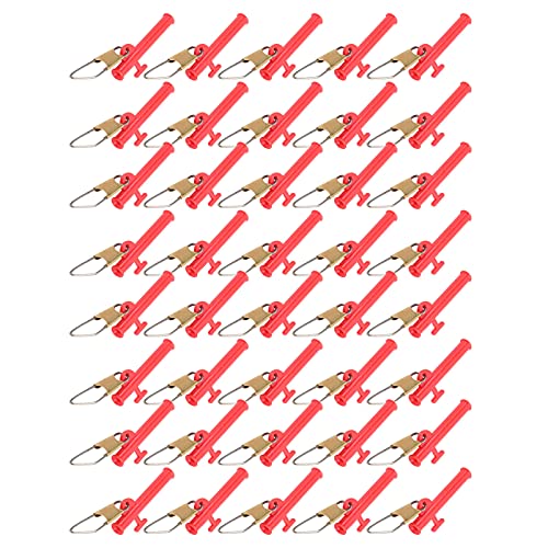 Angelschieber, 40 Stück ABS-Angelschnur-Senkschieber mit Metallring, Rotierendes Design, für das Angeln Im Freien (Rot) von Greensen