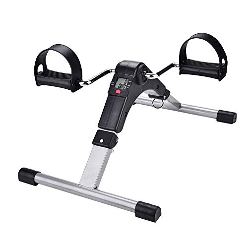 Minibike Heimtrainer Fitnessgerät mit Einstellbarer Widerstand Bewegungstrainer Pedaltrainer mit LED-Monitor Beintrainer Innenfahrradtrainer für Zuhause Büro von Greensen