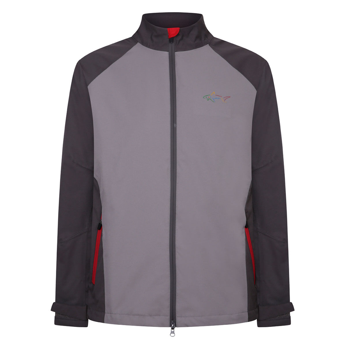 Greg Norman Men's Dorsal Waterproof Golf Jacket, Mens, Charcoal/grey, Small | American Golf von Greg Norman