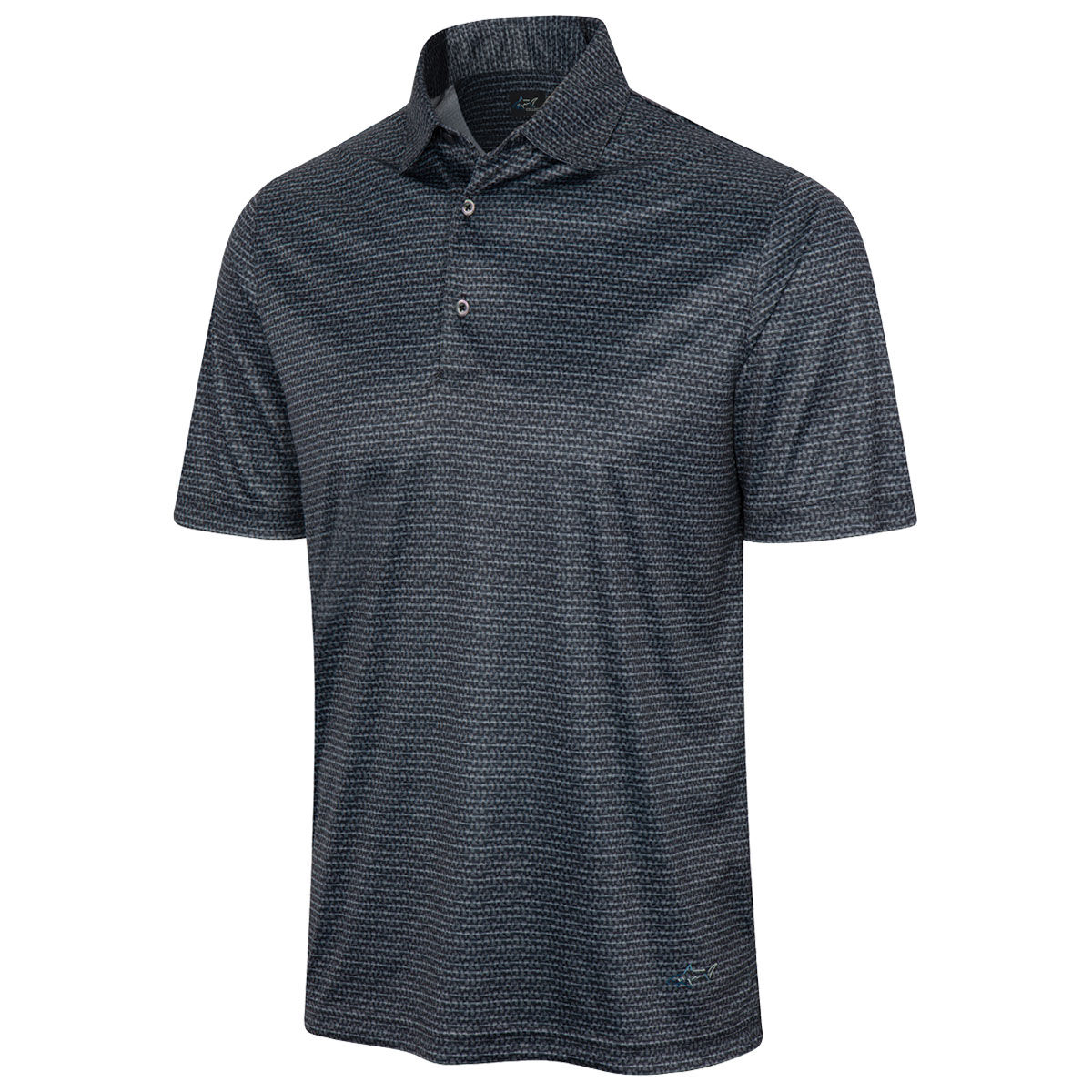Greg Norman Men's ML75 Recycled Microlux Fine Stripe Golf Polo Shirt, Mens, Black, Large | American Golf von Greg Norman