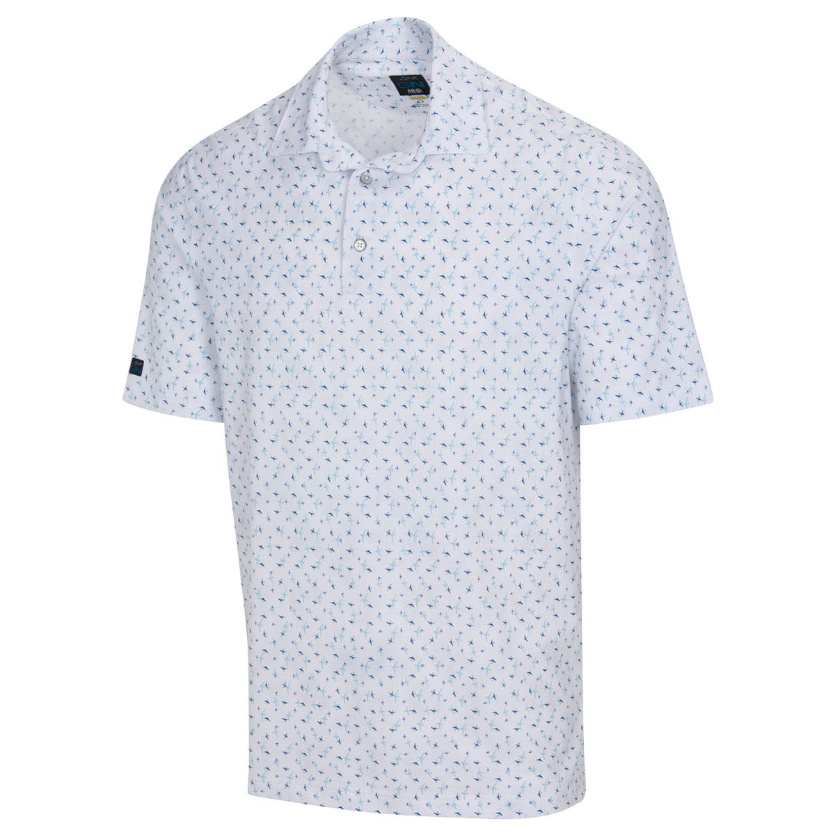 Greg Norman Men's Skywriting Golf Polo Shirt, Mens, White, Xl | American Golf von Greg Norman