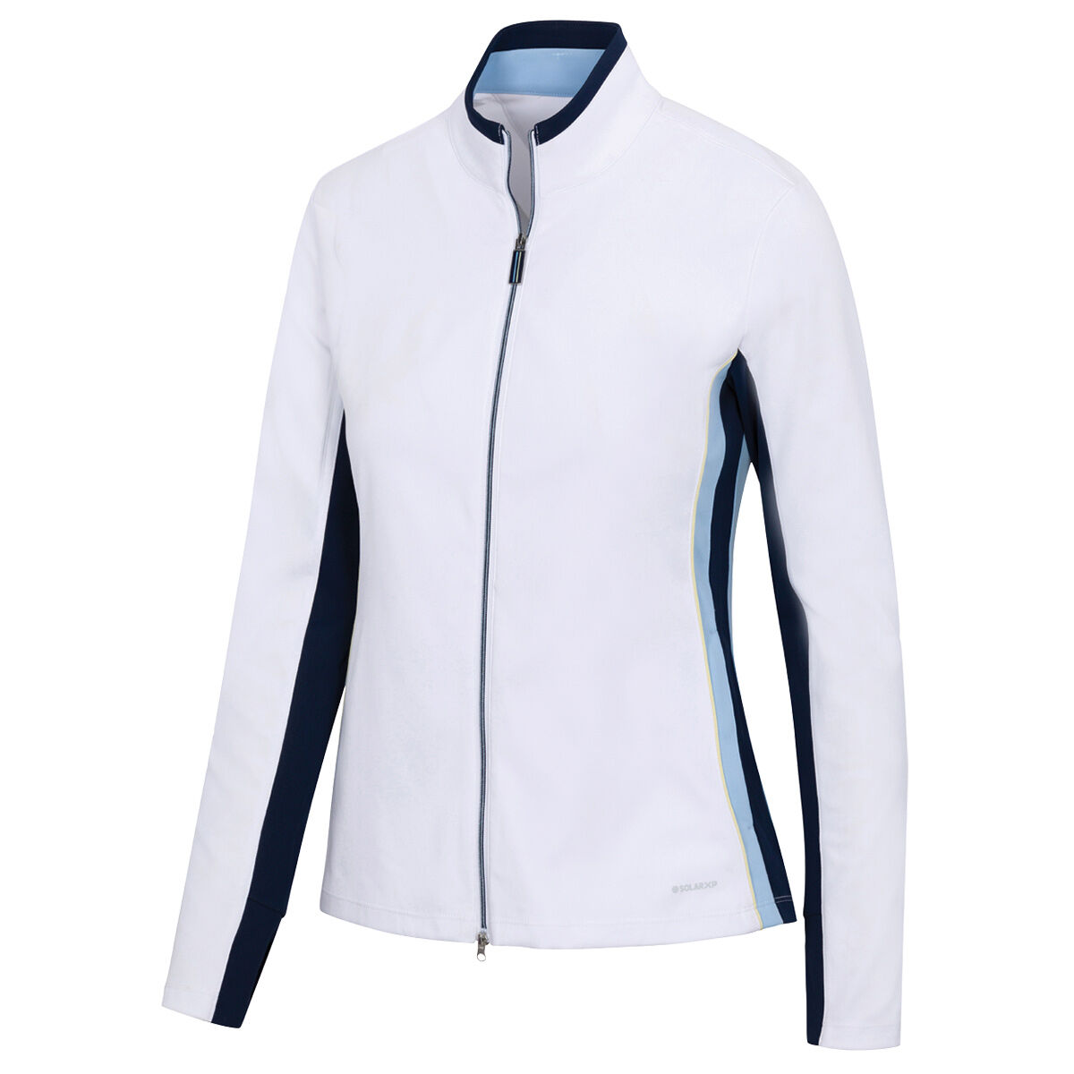 Greg Norman Womens Carlyle Full Zip Golf Mid Layer, Female, White, Xl | American Golf von Greg Norman