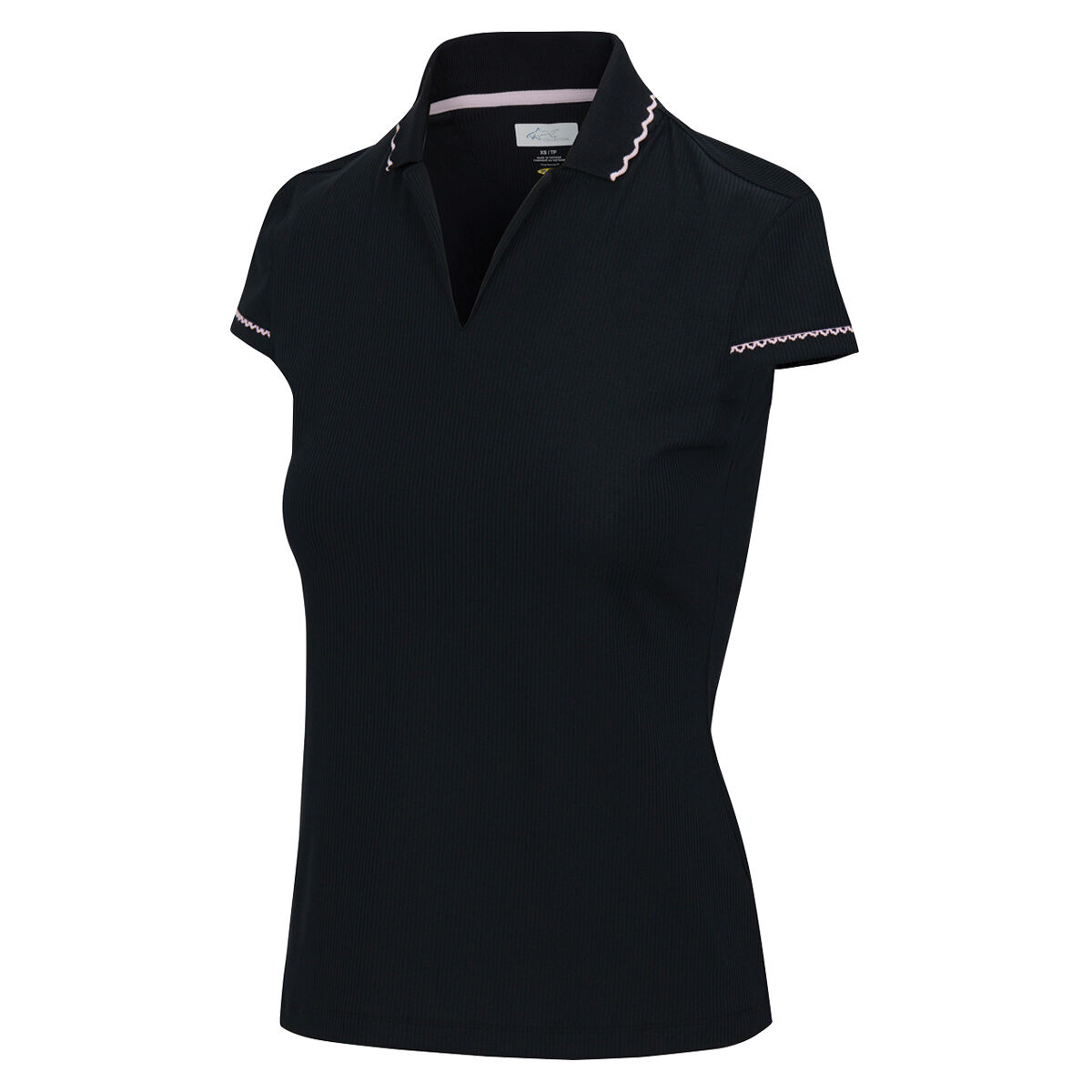 Greg Norman Womens Chateau Golf Polo Shirt, Female, Black, Large | American Golf von Greg Norman