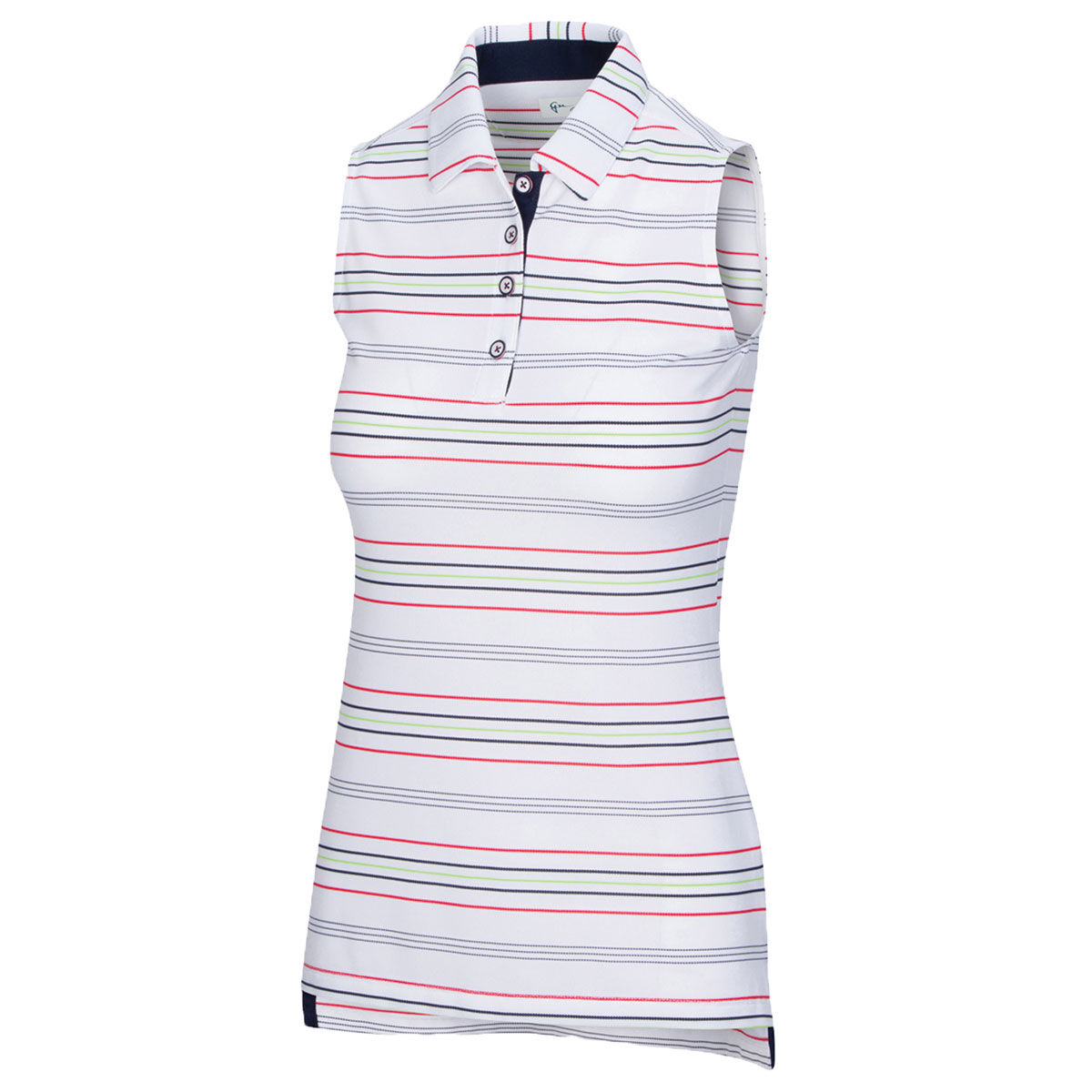 Greg Norman Womens Ferry Sleeveless Golf Polo Shirt, Female, White, Xl | American Golf von Greg Norman