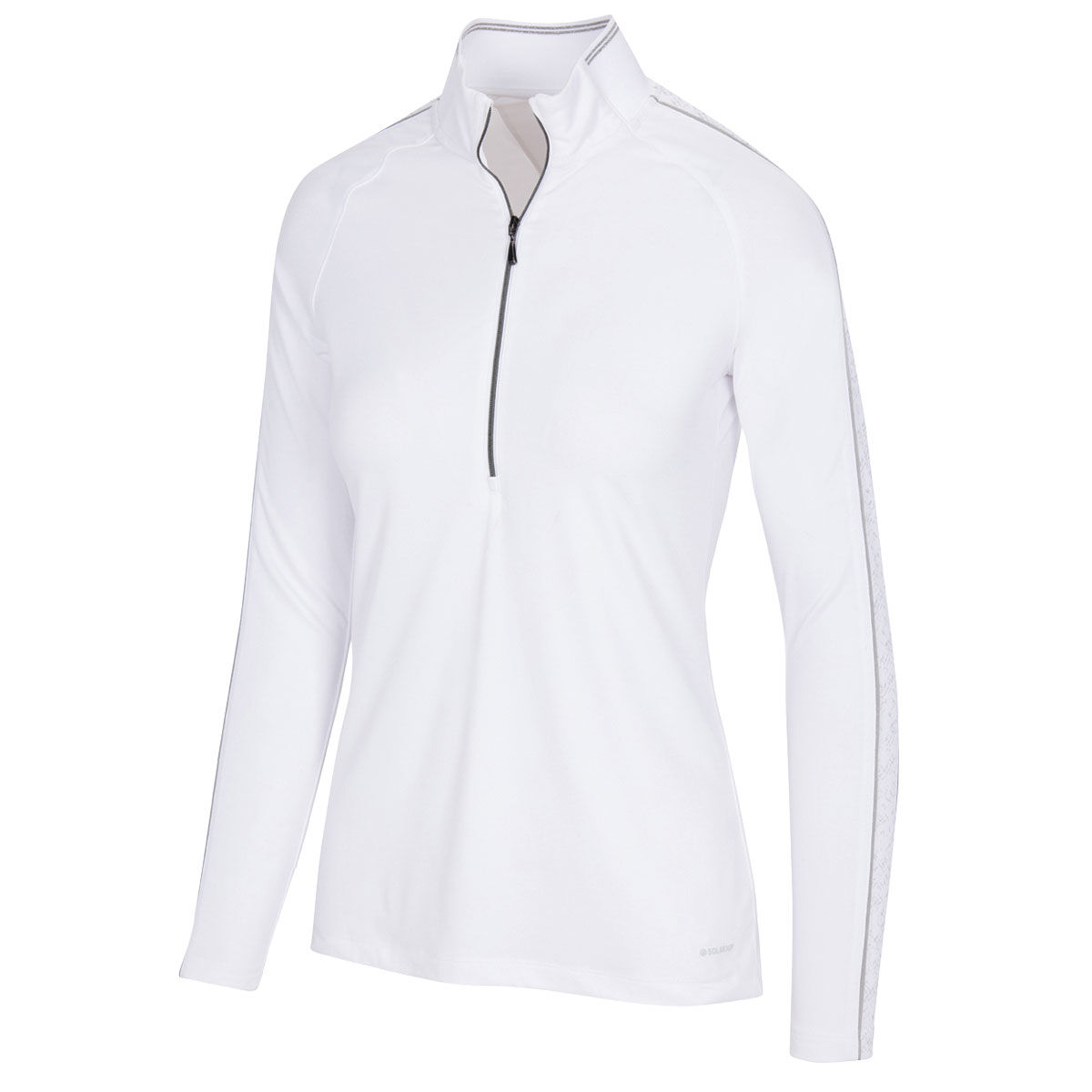 Greg Norman Womens Helene Half Zip Golf Mid Layer, Female, White, Large | American Golf von Greg Norman