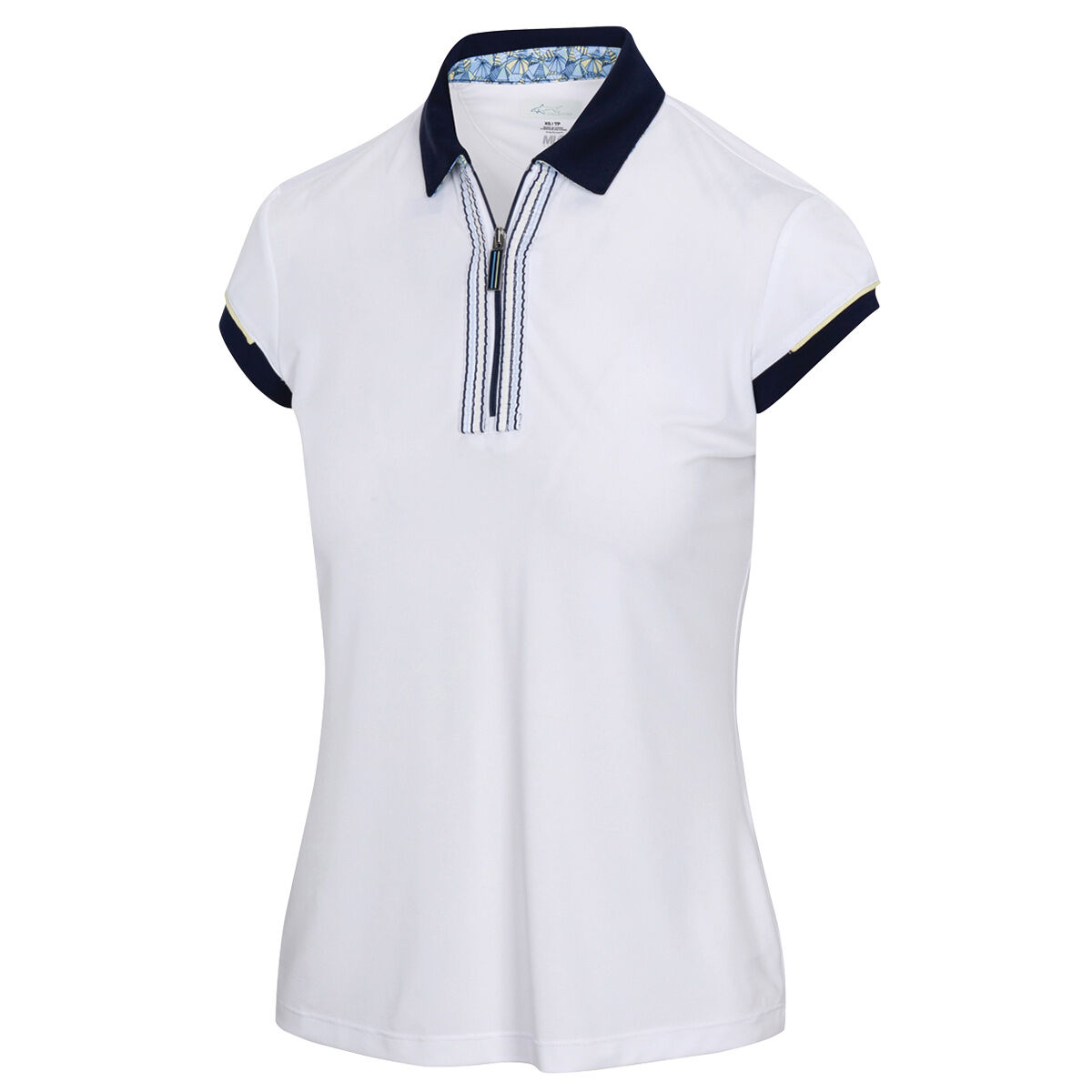 Greg Norman Womens Nikki ML75 Stretch Capped Sleeve Golf Polo Shirt, Female, White, Xxl | American Golf von Greg Norman