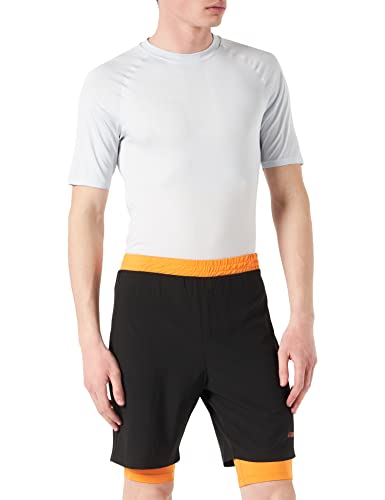 Gregster Herren Laufhose 12176, Schwarz/Orange, M, 12176-107 von Gregster