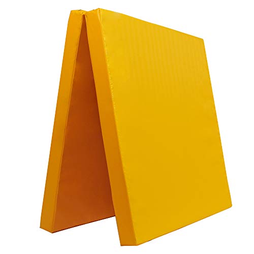 Grevinga® klappbare Turnmatte - versch. Farben & Größen - RG: 22 kg/m³ (200 x 100 x 6 cm, Gelb) von Grevinga