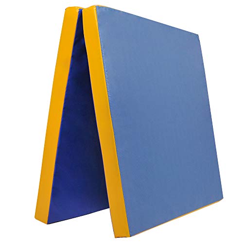Grevinga Klappbare Turnmatte RG 35 – 200 x 100 x 6 cm – Blau/Gelb - Made in Germany - Faltbare Gymnastikmatte für Fitness, Sport und Gymnastik, Rutschfest und Platzsparend, Weichbodenmatte Grevinga Klappbare Turnmatte RG 35 – 200 x 100 x 6 cm – Blau/Gelb - Made in Germany - Faltbare Gymnastikmatte für Fitness, Sport und Gymnastik, Rutschfest und Platzsparend, Weichbodenmatte von Grevinga