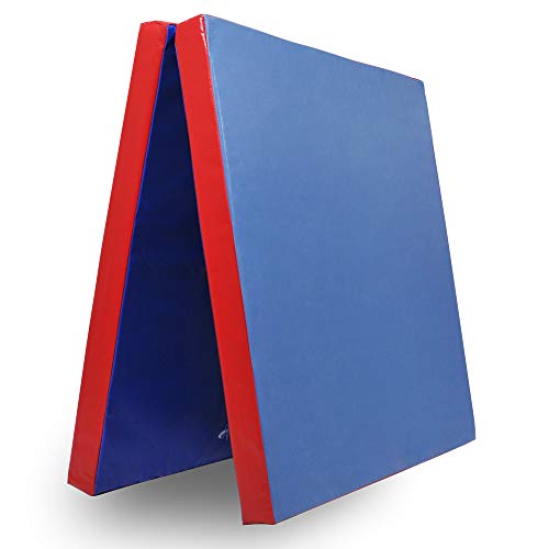 Grevinga® klappbare Turnmatte - versch. Farben & Größen - RG: 22 kg/m³ (200 x 100 x 6 cm, Rot - Blau) von Grevinga