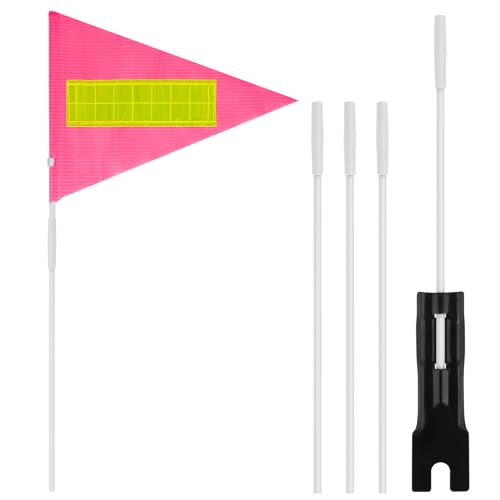 Grevosea 1 Stück Reflektierende Fahrradflagge,4 Ft Wimpel Reflektierend,Fahrrad Sicherheit Flaggen mit 5 Stück Stange,Fahrradfahne,Hohe Sichtbarkeit Fahrrad Fahne für Kinder Im Freien Radfahren-Rosa Grevosea 1 Stück Reflektierende Fahrradflagge,4 Ft Wimpel Reflektierend,Fahrrad Sicherheit Flaggen mit 5 Stück Stange,Fahrradfahne,Hohe Sichtbarkeit Fahrrad Fahne für Kinder Im Freien Radfahren-Rosa von Grevosea