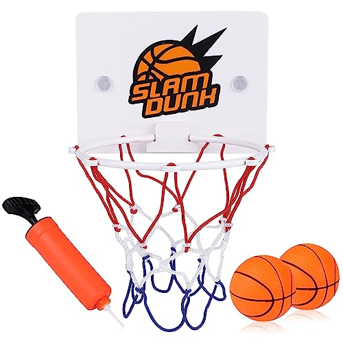 Grevosea Basketballkorb Indoor für Zimmer 16.2x12cm Kinder Mini Basketball Korb Set Mit 2 Stück 6.5cm Bälle Und Pumpe Büro mit Saugnapf für Kinder Outdoor Indoor Office Home Grevosea Basketballkorb Indoor für Zimmer 16.2x12cm Kinder Mini Basketball Korb Set Mit 2 Stück 6.5cm Bälle Und Pumpe Büro mit Saugnapf für Kinder Outdoor Indoor Office Home von Grevosea