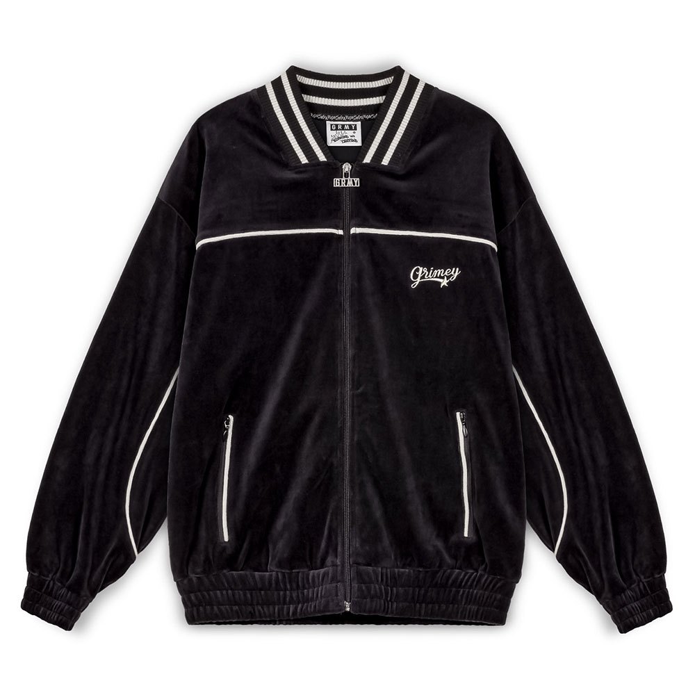 Grimey Madrid Velvet Tracksuit Jacket Schwarz M Mann von Grimey