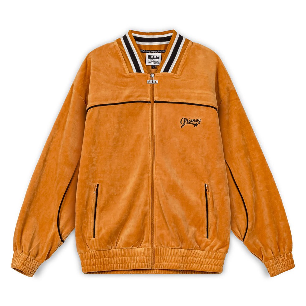Grimey Madrid Velvet Tracksuit Jacket Orange XS Mann von Grimey
