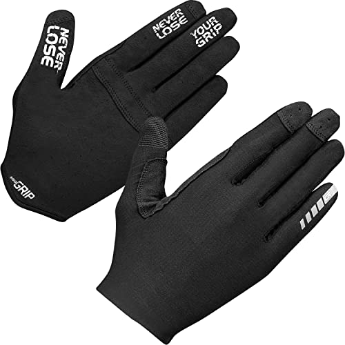 GripGrab Aerolite InsideGrip Langfinger Profi MTB Race Handschuhe Ungepolsterte rutschfeste Sommer Radsporthandschuhe von GripGrab