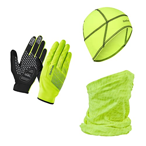 GripGrab Hi-Vis Radsport Winter Geschenkbox für Fahrradfahrer 3er Set Rad Handschuhe Unterhelmmütze Multifunktionstuch GripGrab Hi-Vis Radsport Winter Geschenkbox für Fahrradfahrer 3er Set Rad Handschuhe Unterhelmmütze Multifunktionstuch von GripGrab