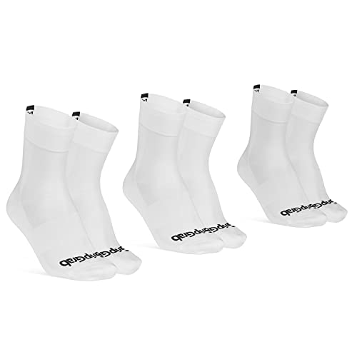 GripGrab Lightweight SL Performance Fahrrad Socken Sommer 1er und 3er Pack Eyecatching 2 Längen Fahrradsocken Kurz Lang von GripGrab