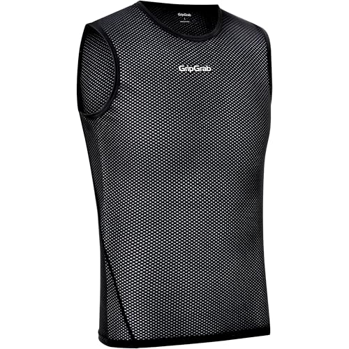 GripGrab Ultralight 1er und 3er Pack Cool Mesh Sommer Fahrrad Unterhemd Ärmellos Anti Geruch Radsport Funktionsshirt von GripGrab