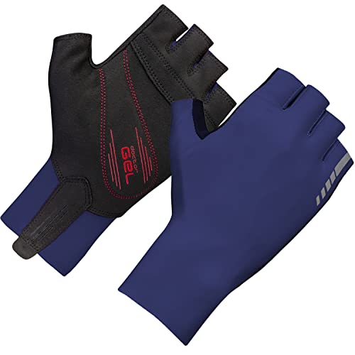 GripGrab Unisex – Erwachsene Aero TT Aerodynamische Profi Radsport Race Handschuhe Kurzfinger Sommer Rennrad Zeitfahren Fahrradhandschuhe, Navy Blau, M von GripGrab