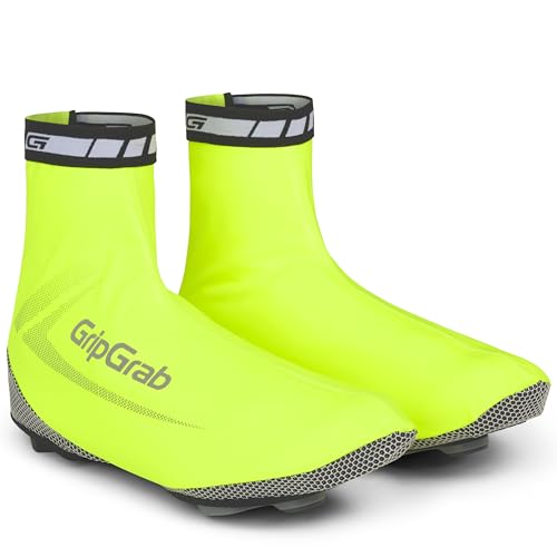 GripGrab Unisex – Erwachsene Überschuhe Raceaqua Rennrad, Gelb Hi-Vis, XXXL (48/49) von GripGrab