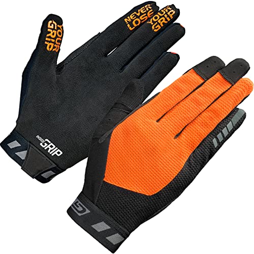 GripGrab Vertical InsideGrip Langfinger Profi MTB Handschuhe Ungepolsterte Rutschfeste Vollfinger Radsporthandschuhe, XL von GripGrab