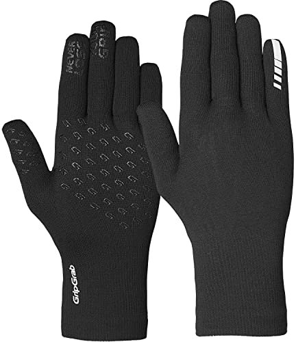 GripGrab wasserdichte Gestrickte Fahrradhandschuhe rutschfeste Winddichte Thermo Radsport Regenschutz Strickhandschuhe von GripGrab