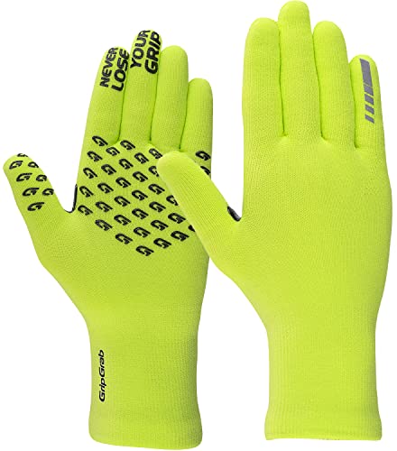 GripGrab Fahrradhandschuhe Wasserdicht Thermo Handschuhe Fahrrad Radhandschuhe Gestrickt Regenschutz Radsporthandschuhe von GripGrab