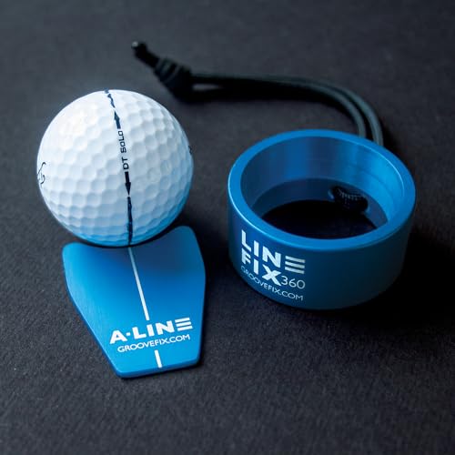 GrooveFix Golfball-Linienmarker und Putt-Ausrichtungsmarker, Bullenform, Blau von GrooveFix