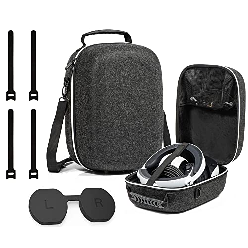 Growalleter Tasche für Playstation VR2 Controller, PSVR2 Gaming Headset, Eva Portable Travel Case für PS VR2 PSVR2 Gaming Headset Zubehör mit verstellbarem Riemen von Growalleter