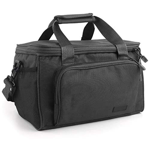 Grtheenumb Angreifer Tackle Bag tragbares wasserdichte Angelzubehör Carryall -Umhängetasche Schwarzer Angel -Tackle -Tasche von Grtheenumb