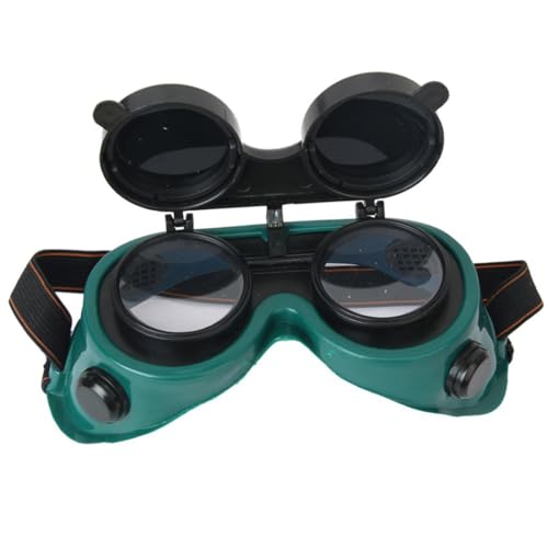 Grtheenumb Flip-up-Frontschweißbrille Objektiv Sicherheitsbrille-Verwendung zum Schweißen, Löten, Fackeln, Löt- und Metallschneiden grünem, professionellem Schweißbrillen von Grtheenumb