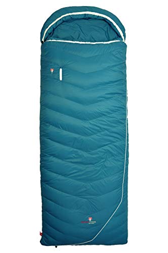 Grüezi bag Biopod DownWool Subzero Comfort Rechts Komfort Schlafsack, 225 x 80cm, bis Körpergröße 193 cm,Tkomf 4°C/Tlim -1°C, Packmaß 35 x Ø20 cm von Grüezi-Bag