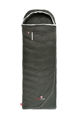 Grüezi bag Biopod DownWool Summer Comfort Links Sommer Deckenschlafsack, 225x80cm, bis Körpergröße 193cm, Tkomf 8°C/Tlim 4°C, Packmaß Ø 19 x 19cm von Grüezi-Bag