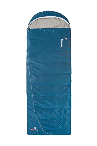 Grüezi bag Cloud Cotton Comfort Rechts, Körpergröße 160-191cm, 1600g, ca. 8C° bis -10°C, Sommerschlafsack für Reisen/Camping, Deep Cornflower Blue von Grüezi-Bag