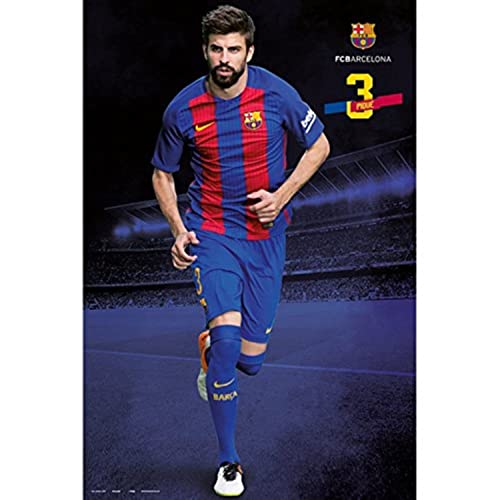 Grupo Erik Editores FC Barcelona 2016/2017 Pique Pose – Poster, von Grupo Erik