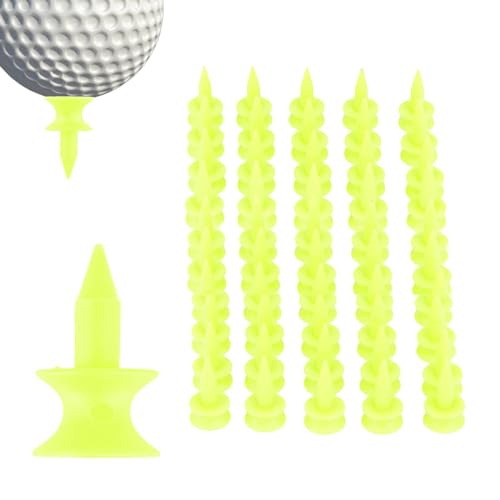 Gruwkue Kurze Golf-Tees,Farbige Golf-Tees | Doppellagige Golfball-Tees - Golf-Tee, 50/100 Stück, wiederverwendbares Golfzubehör, verbessert das Golftraining für Damen und Herren von Gruwkue