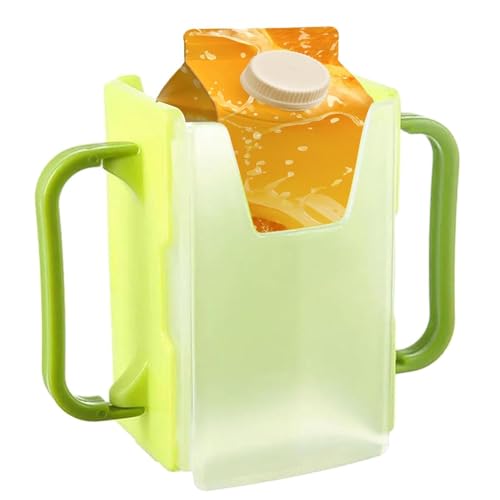 Gruwkue Milchkarton-Getränkehalter | Milchbehälter aus Karton für Kleinkinder,Quetschsicherer Saftbeutelhalter, Verstellbarer Milchkasten, Wasserflaschen-Becherhalter für Kinder, Kleinkinder von Gruwkue
