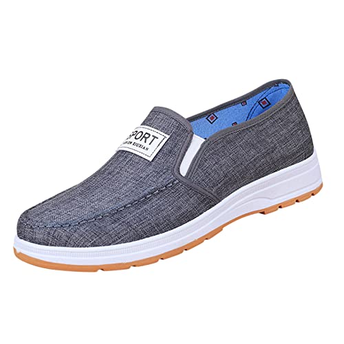 Gsheocm Sneaker Herren Weiß Walkingschuhe Outdoorschuhe Hallen Outdoor Schlüpfen Schuhe Dämpfung Bequem Sommerschuhe Leichtgewichts Atmungsaktiv Fitnessschuhe Hallenschuhe Kletterschuhe von Gsheocm