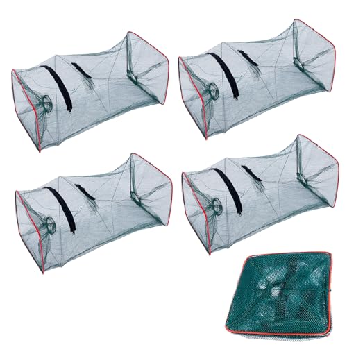 4 Stück Krebsreuse Reuser Fischfalle Faltbare Krebsreuse 21 x 45cm Köderfischreuse Faltbarer Fishing Köderfischreuse für Fang von Garnelen Krabben Karpfen Sowie Kleinen und Mittelgroßen Fischen 4 Stück Krebsreuse Reuser Fischfalle Faltbare Krebsreuse 21 x 45cm Köderfischreuse Faltbarer Fishing Köderfischreuse für Fang von Garnelen Krabben Karpfen Sowie Kleinen und Mittelgroßen Fischen von Guanici
